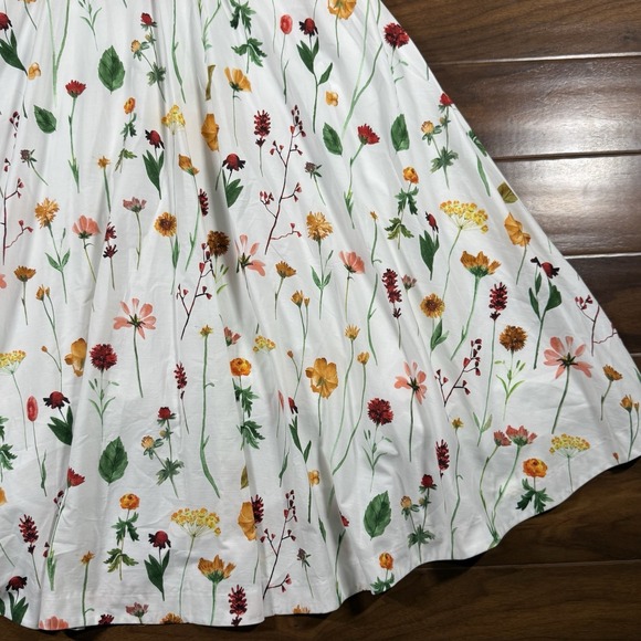 Antonio Melani Style By Simkins Size 14 White Floral Maybry Belt Maxi Dress - Picture 3 of 13